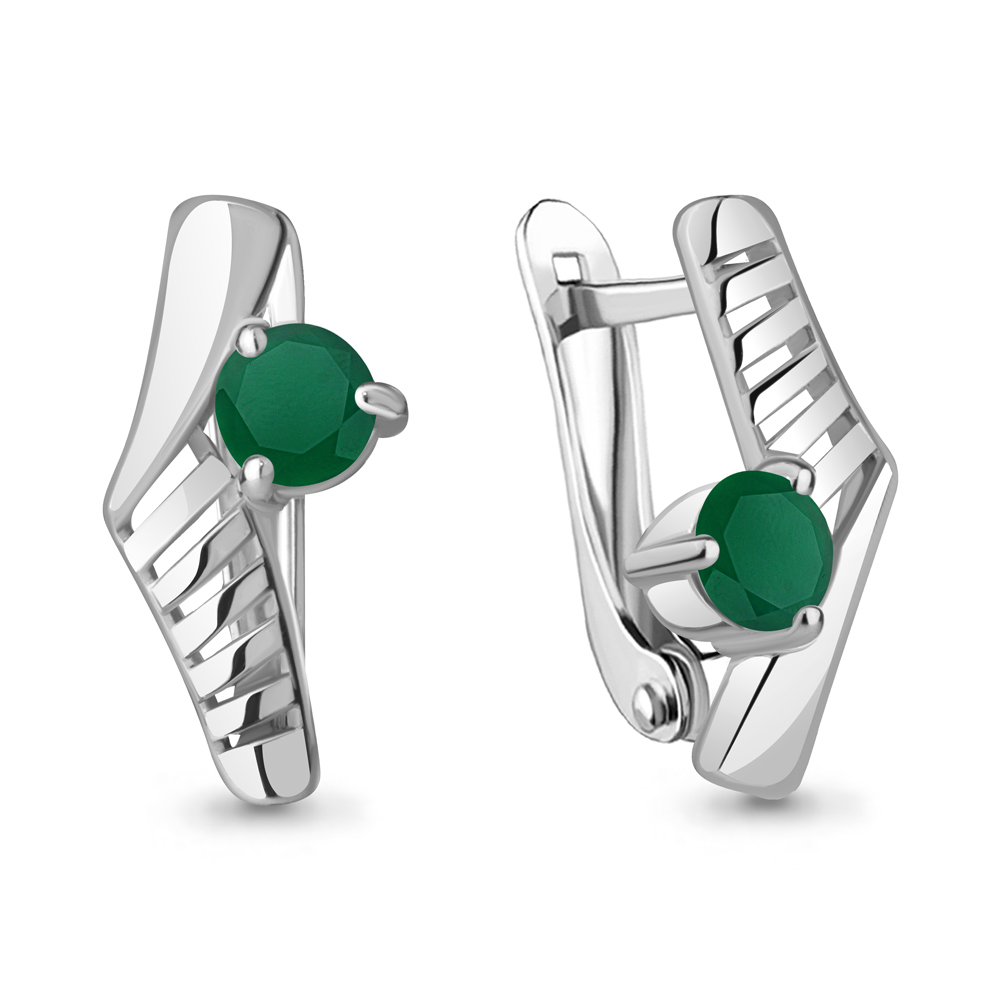 4781409 Серьги из Серебра с агатами