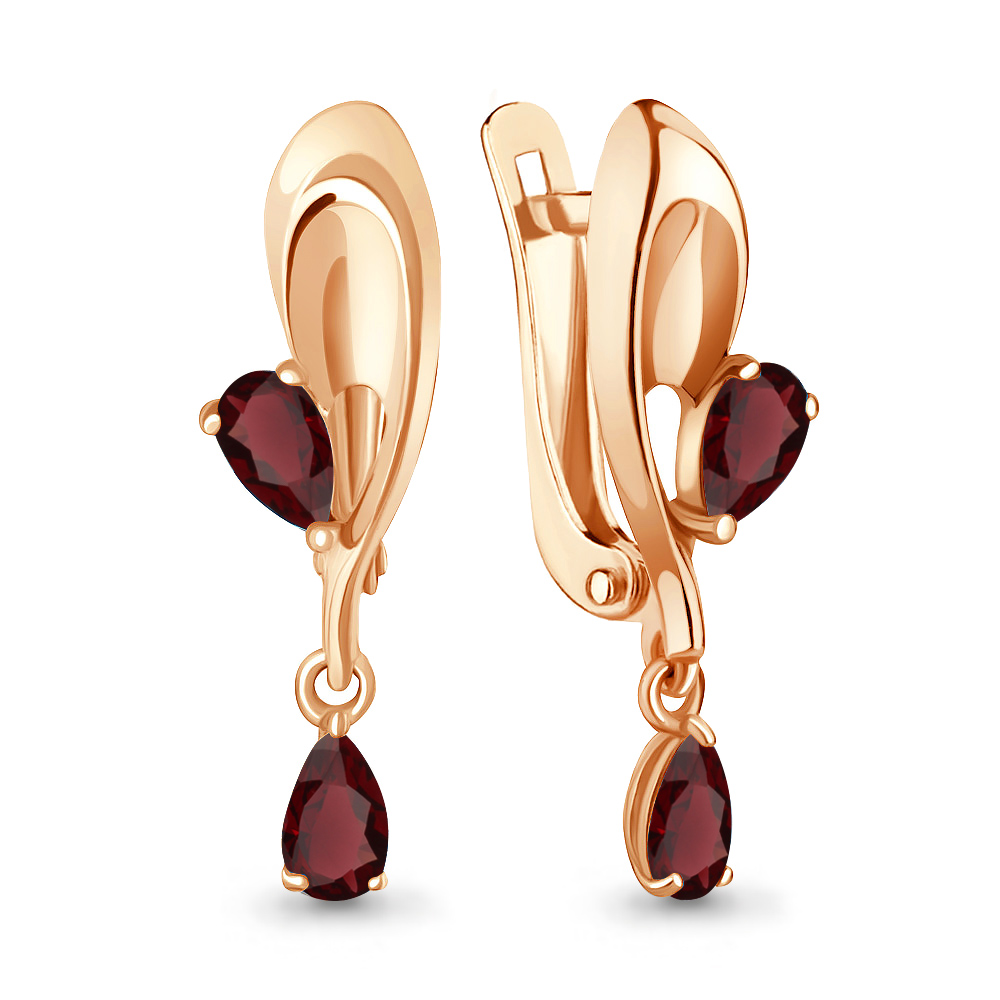 4782203 Серьги из Золота с гранатами