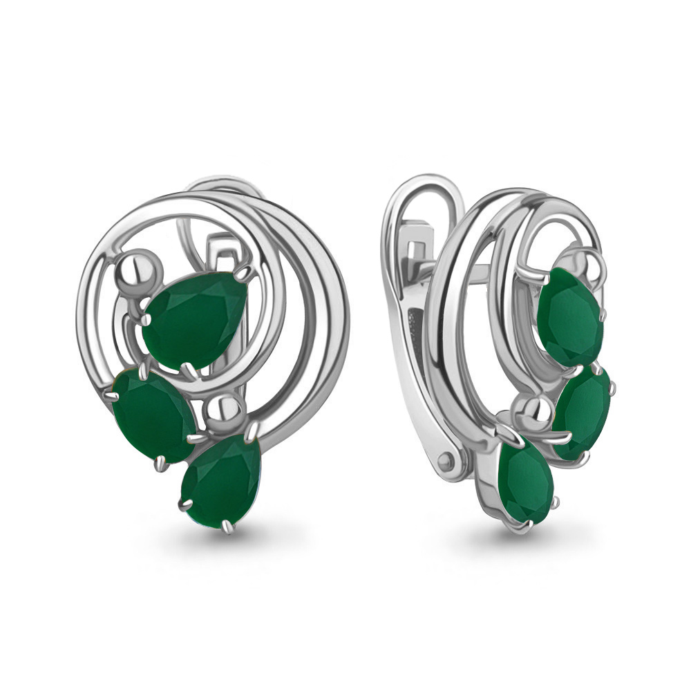 4783109 Серьги из Серебра с агатами