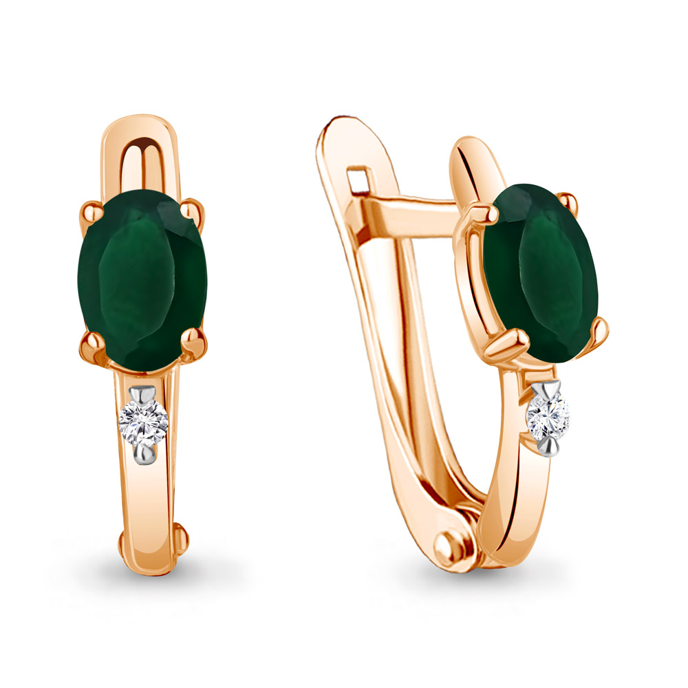 4788509 Серьги из Золота с агатами, фианитами