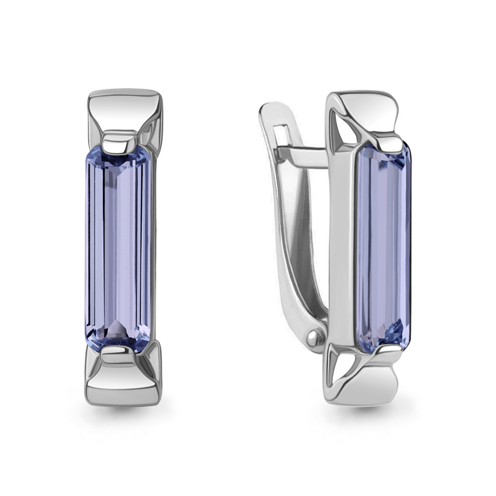 47914603 Серьги из Серебра с нанотанзанитами иск.