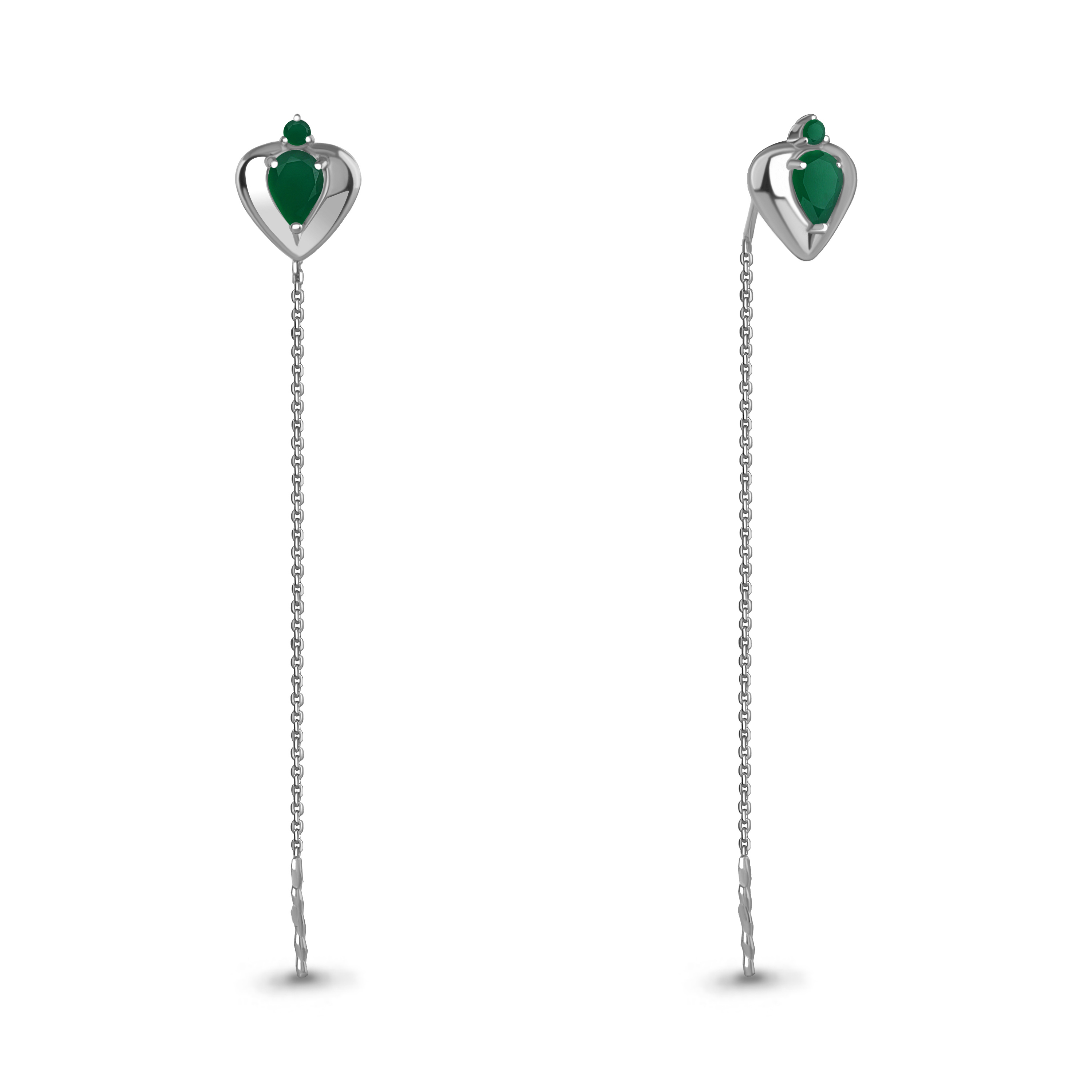 4793309 Серьги из Серебра с агатами