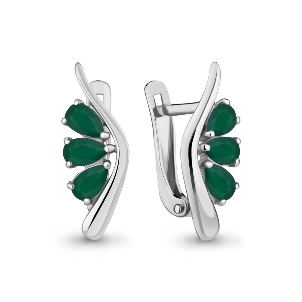 4794009 Серьги из Серебра с агатами