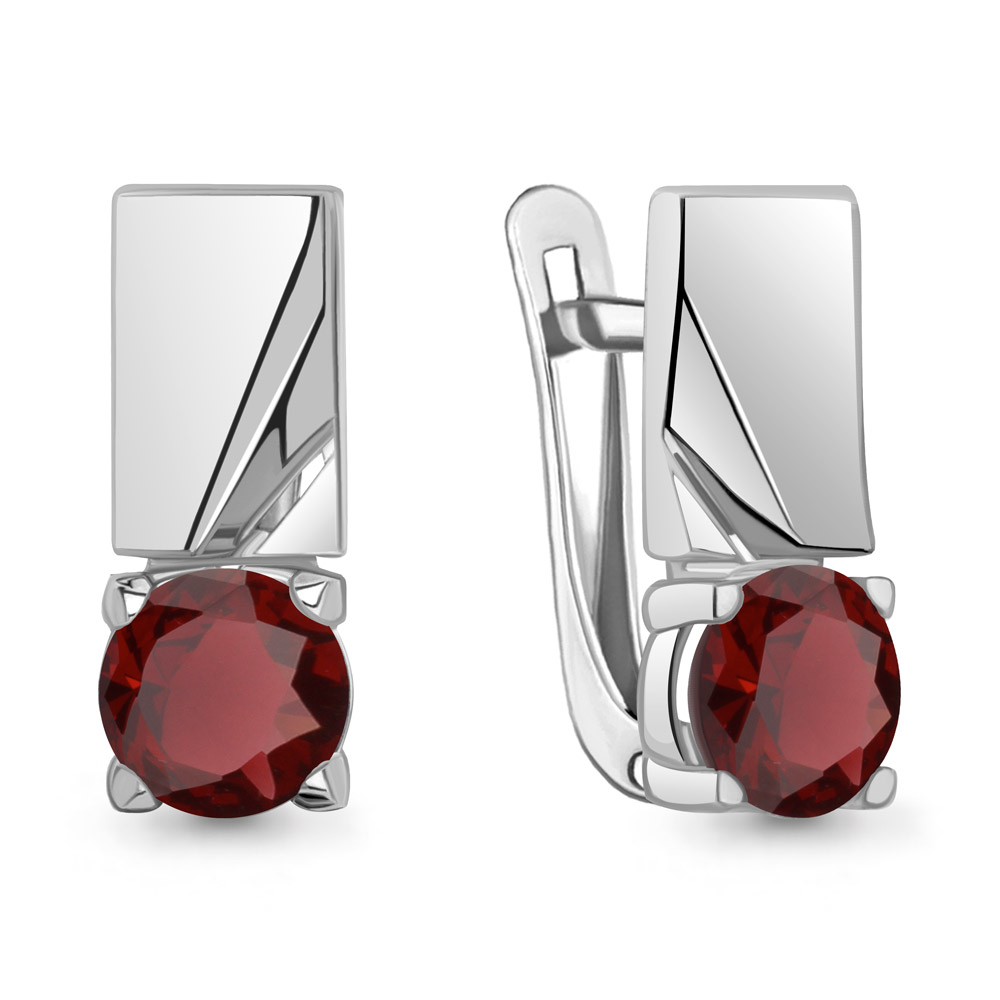 4795903 Серьги из Серебра с гранатами