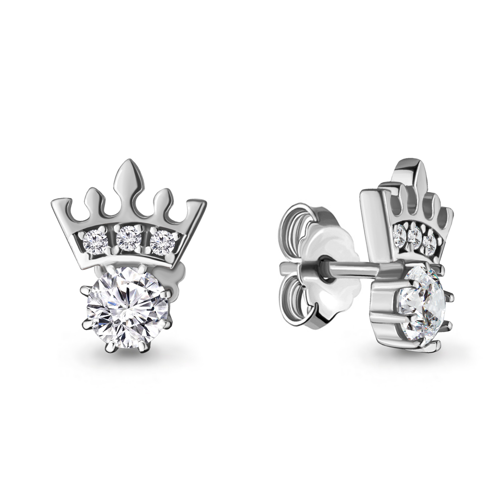48049А Серьги из Серебра с фианитами