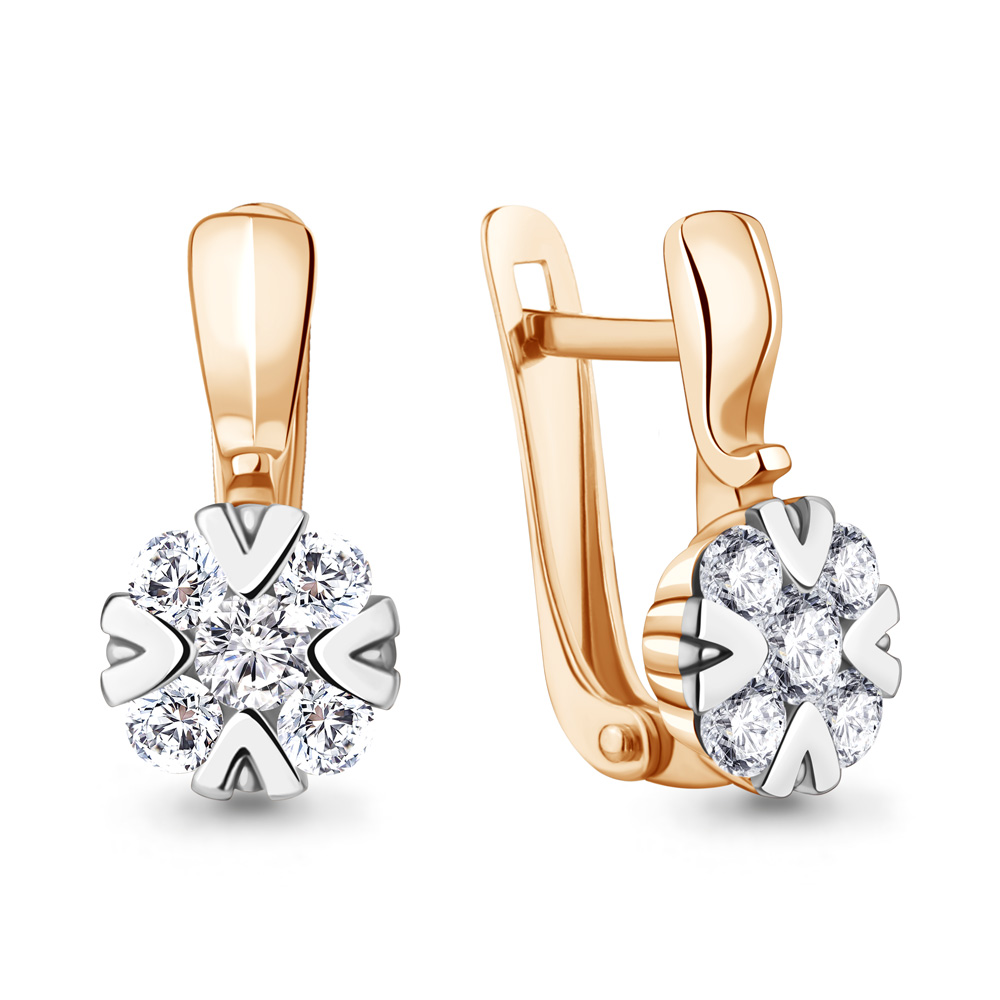 48051А Серьги из Золота с фианитами