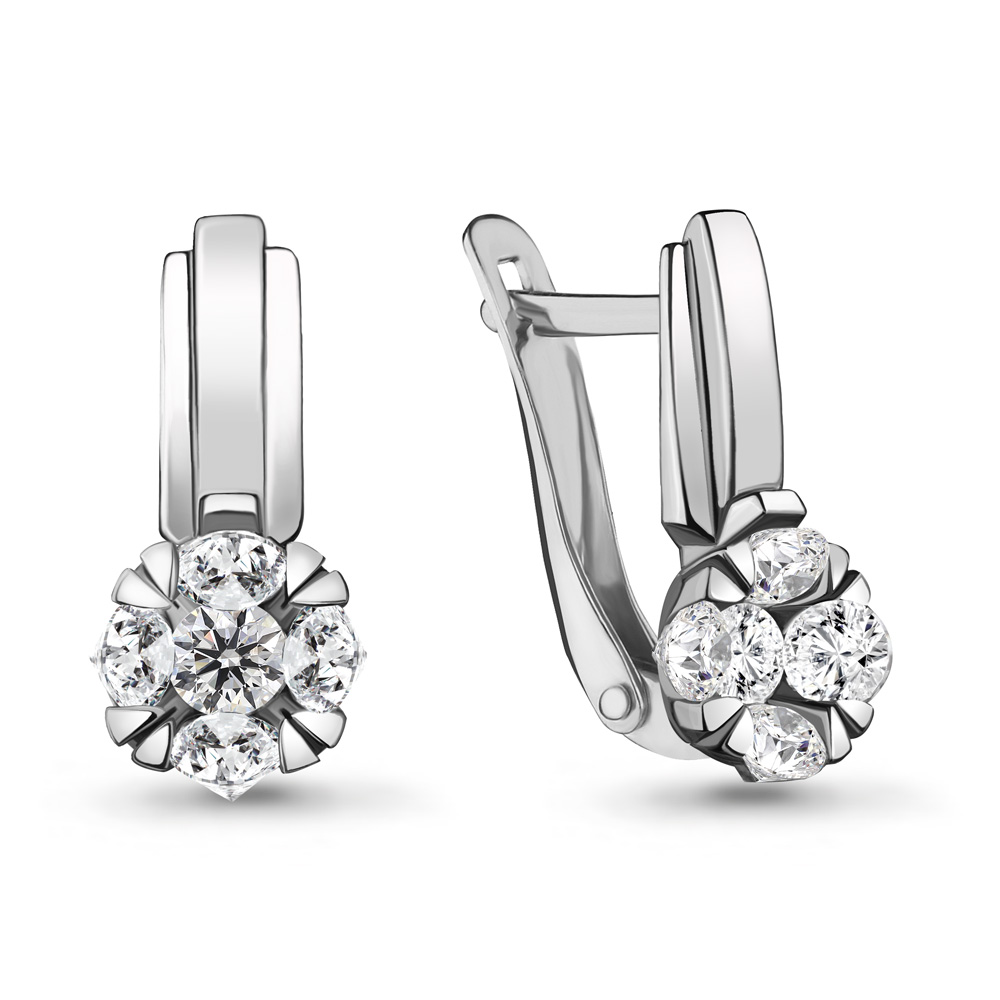 48053А Серьги из Серебра с фианитами