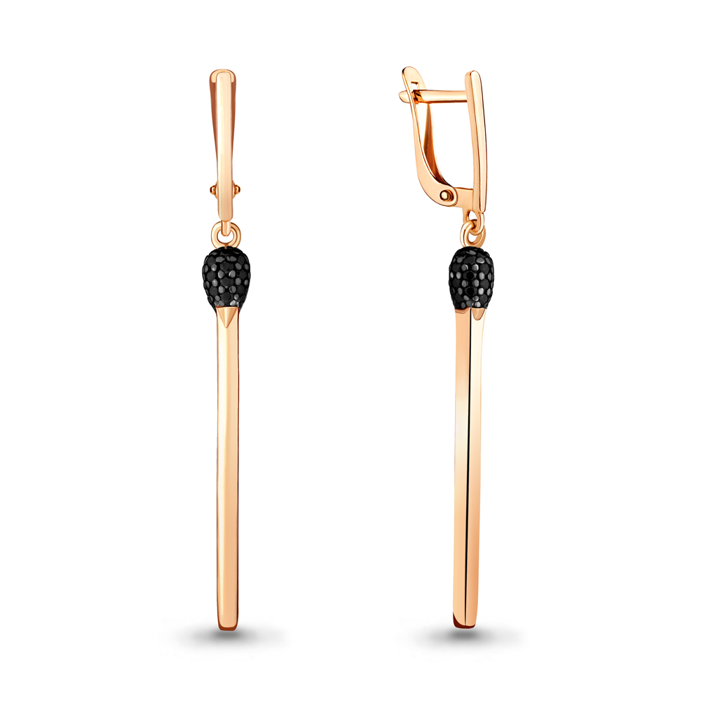 48067Ч Серьги из Золота с нанокристаллами