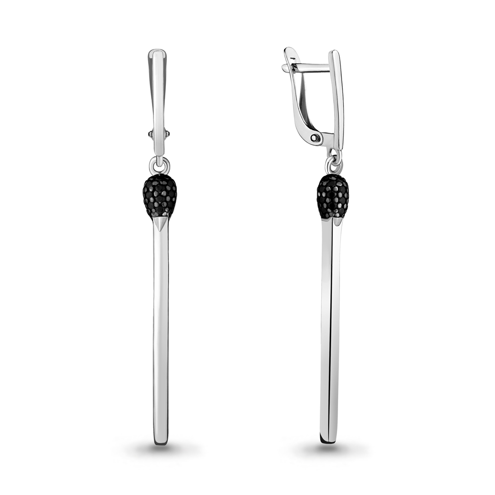 48067Ч Серьги из Серебра с нанокристаллами