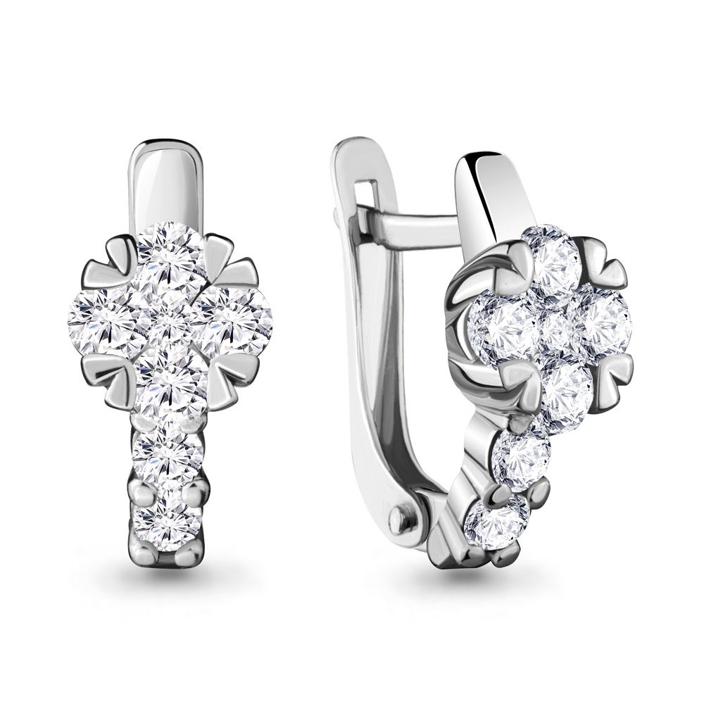 48118А Серьги из Серебра с фианитами