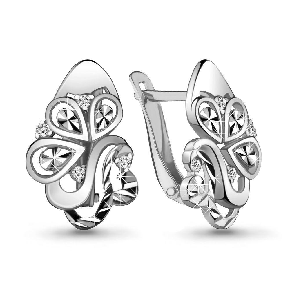 48146А Серьги из Серебра с фианитами