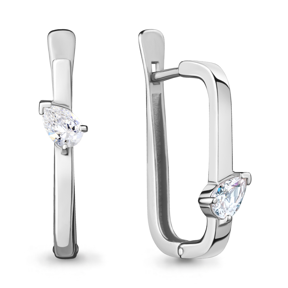 48158 Серьги из Серебра с фианитами