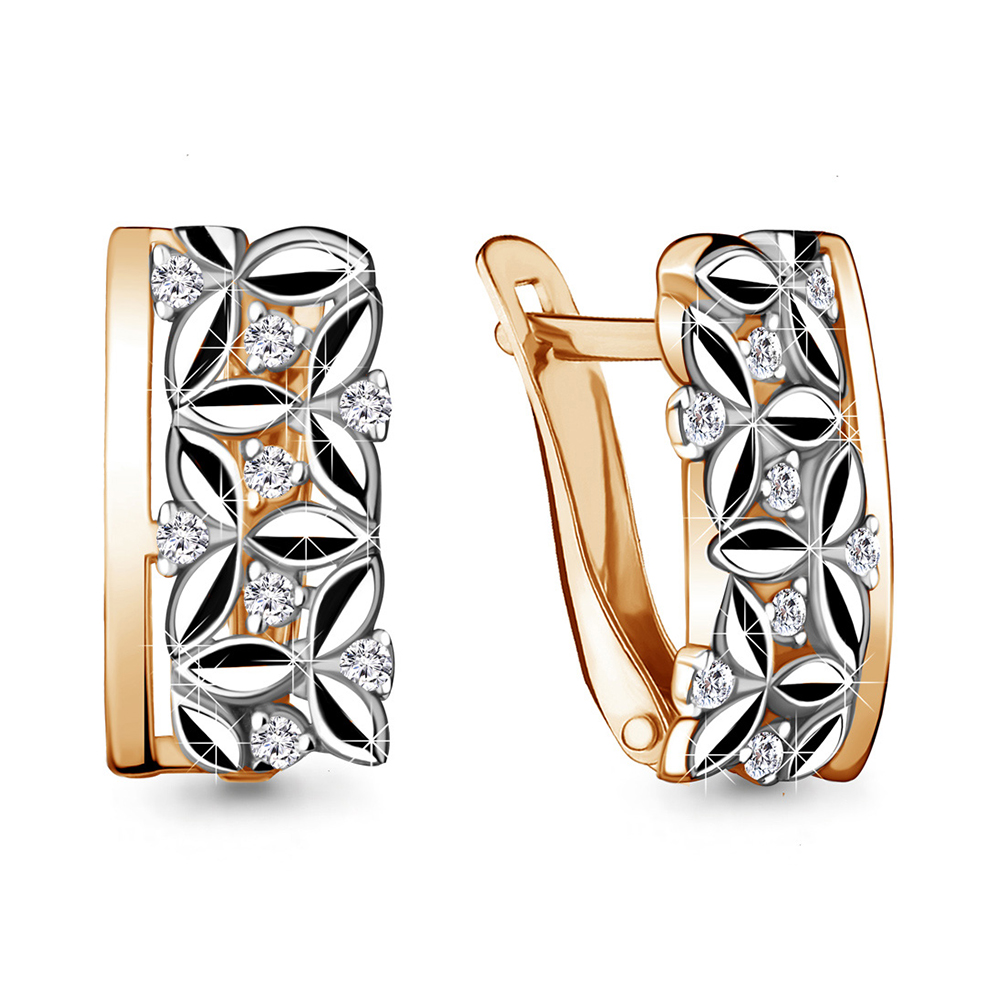 48182А Серьги из Золота с фианитами