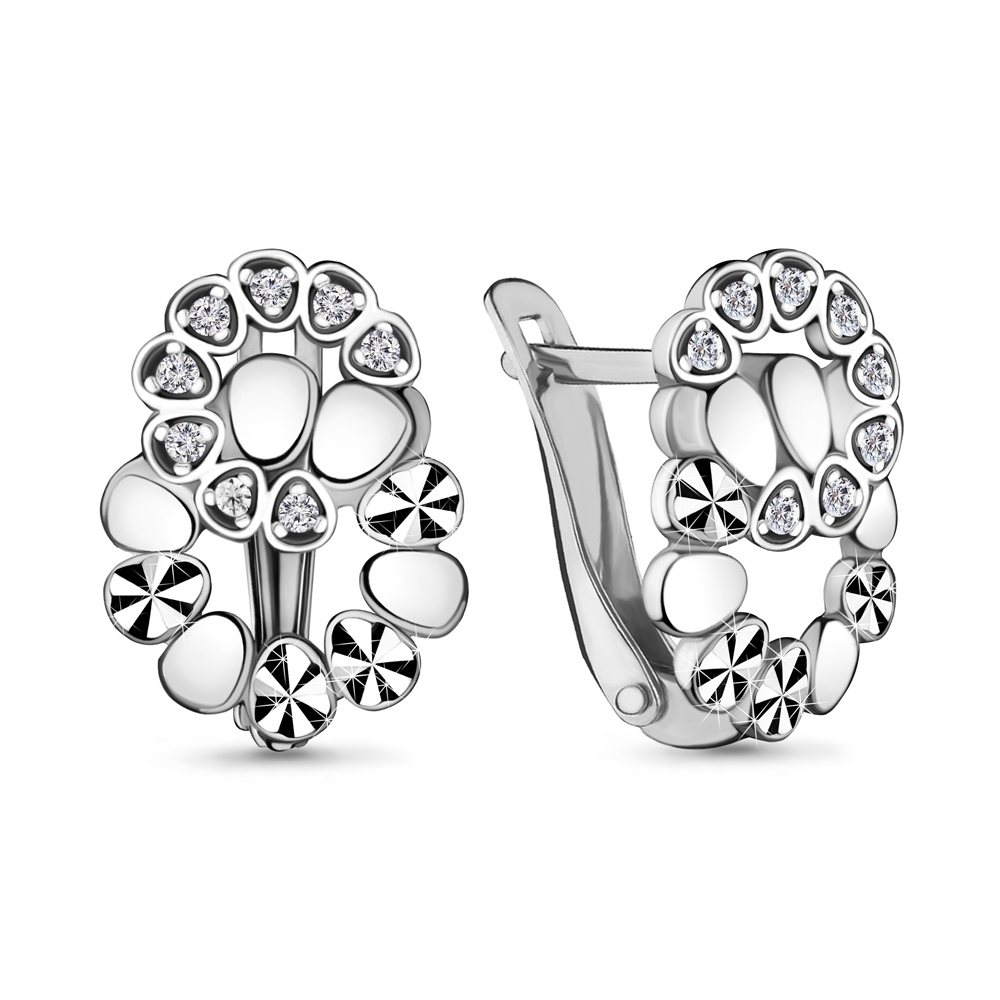 48183А Серьги из Серебра с фианитами