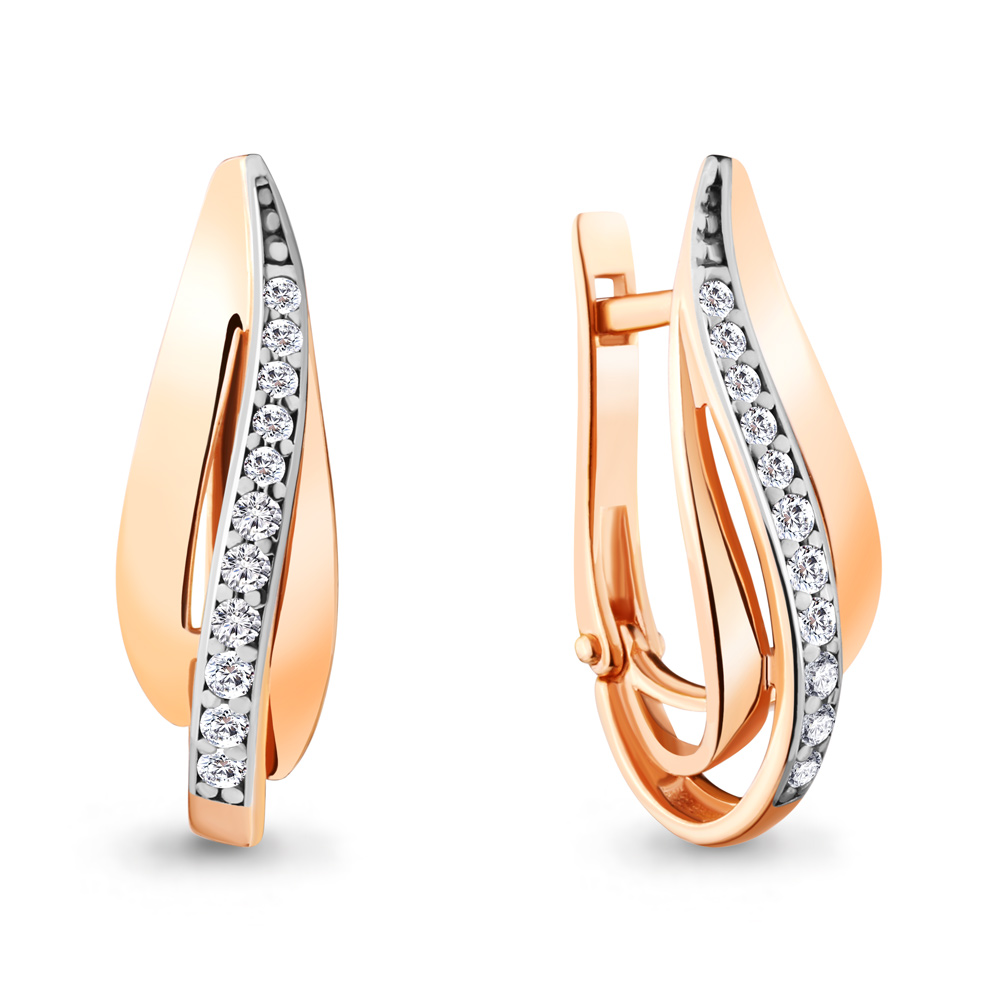 48188А Серьги из Золота с фианитами