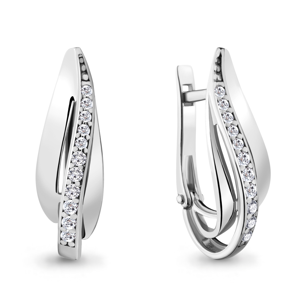 48188А Серьги из Серебра с фианитами