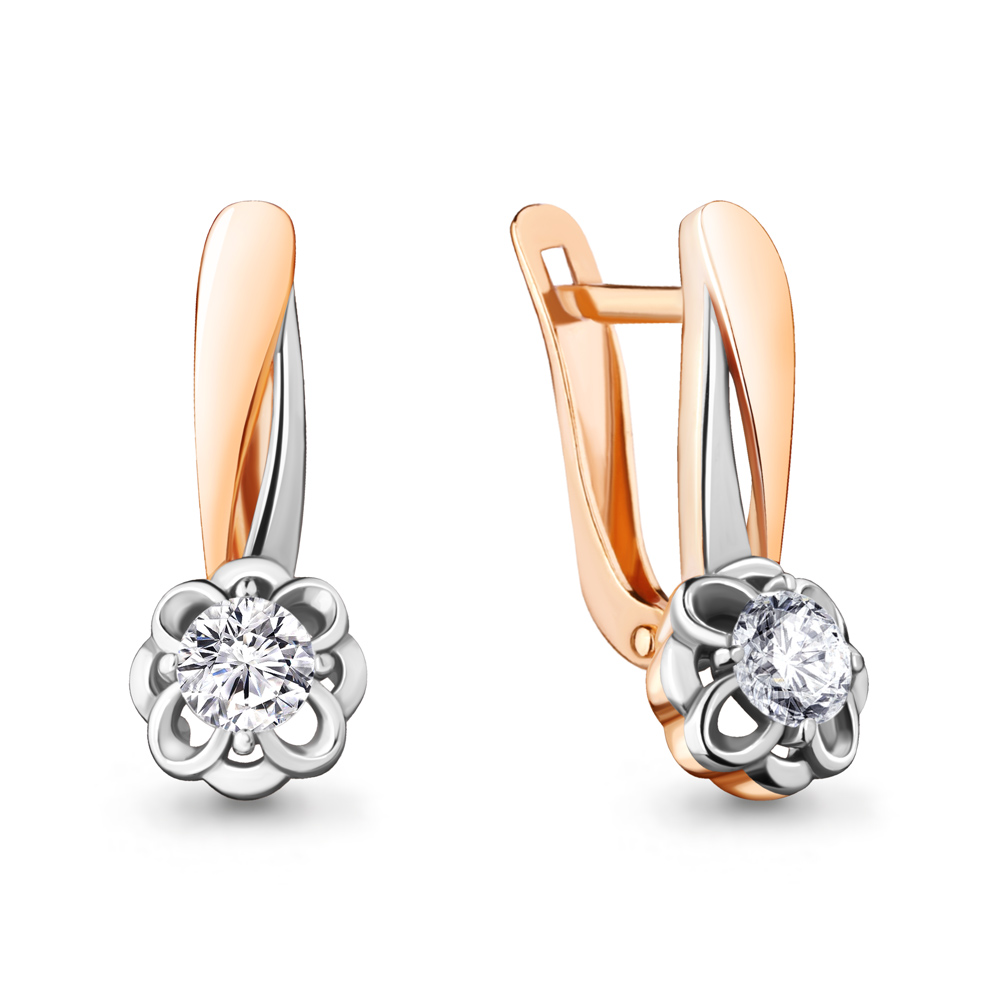 48196 Серьги из Золота с фианитами