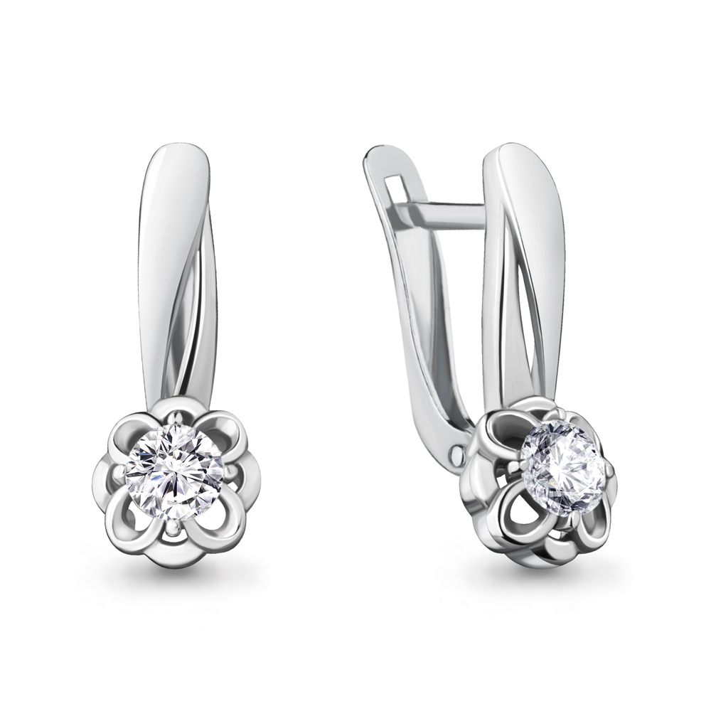 48196 Серьги из Серебра с фианитами