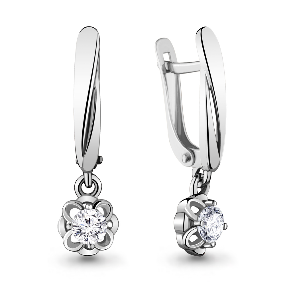 48197 Серьги из Серебра с фианитами