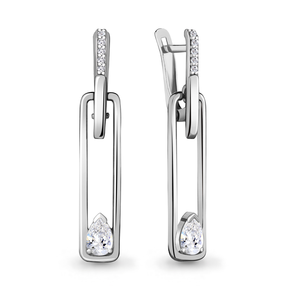 48262А Серьги из Серебра с фианитами