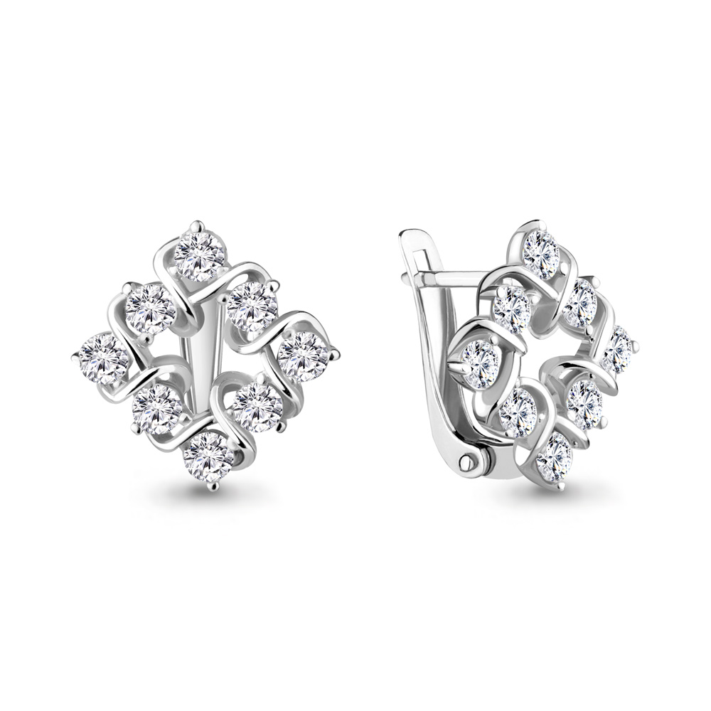 48288А Серьги из Серебра с фианитами