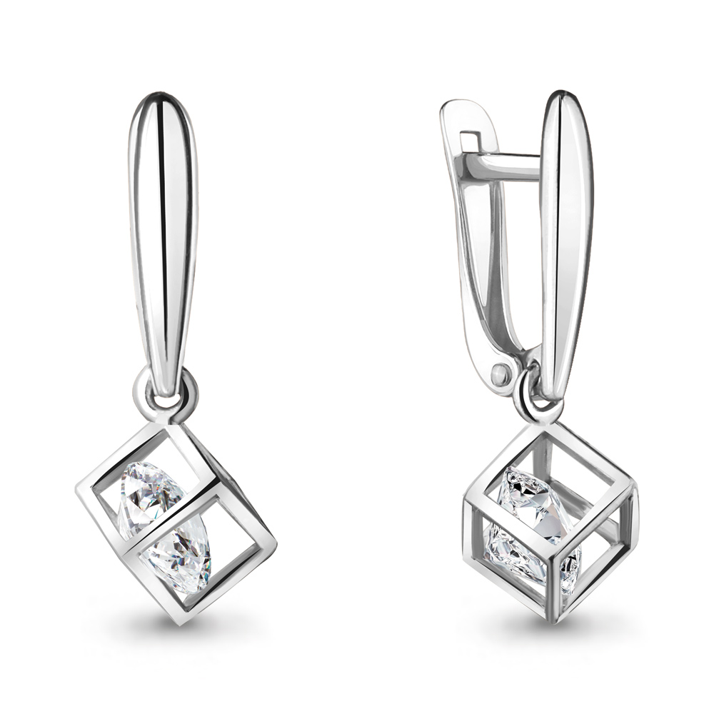 48301 Серьги из Серебра с фианитами