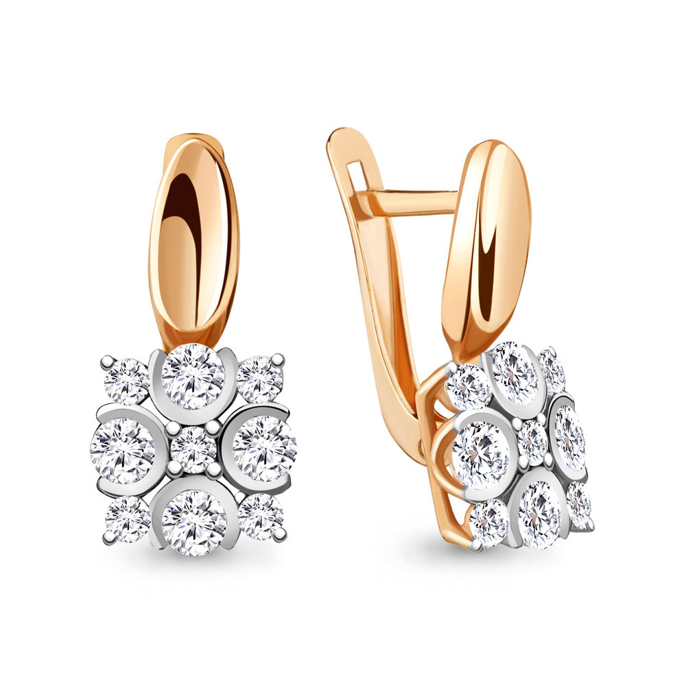 48309А Серьги из Золота с фианитами