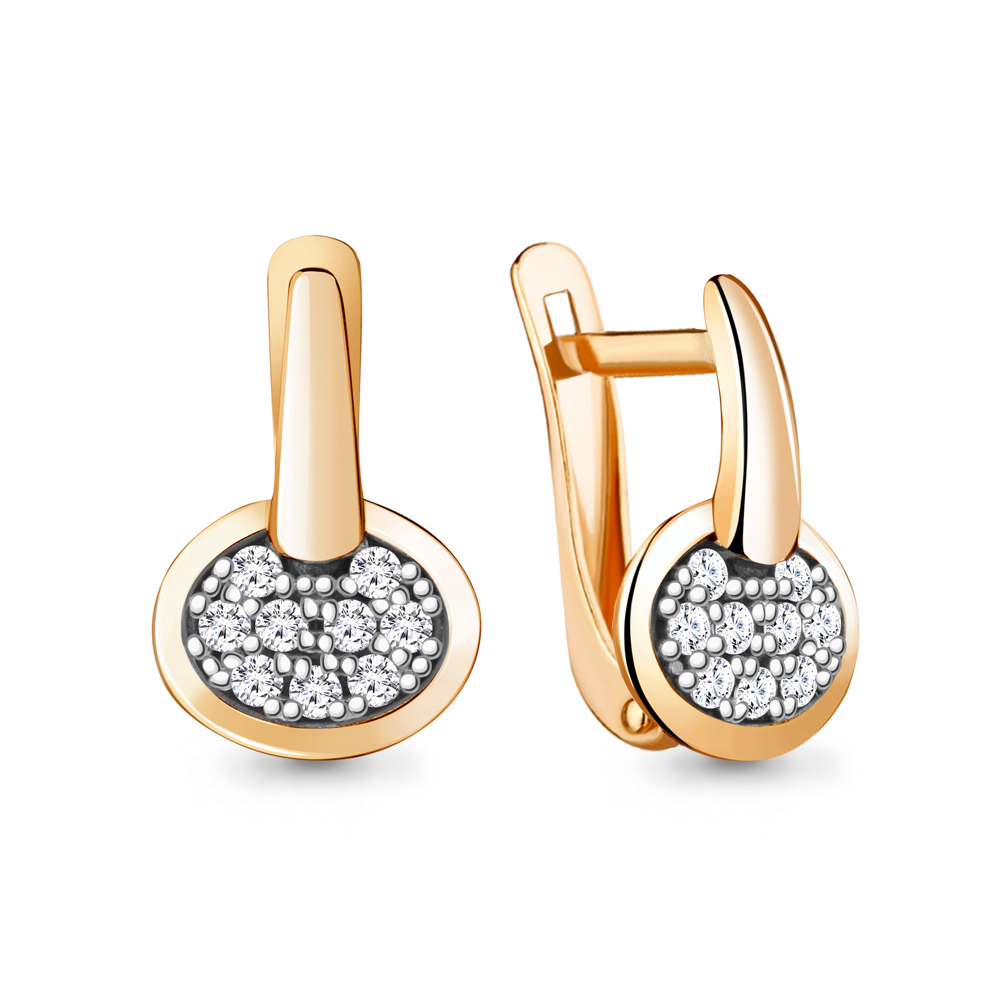 48360А Серьги из Золота с фианитами