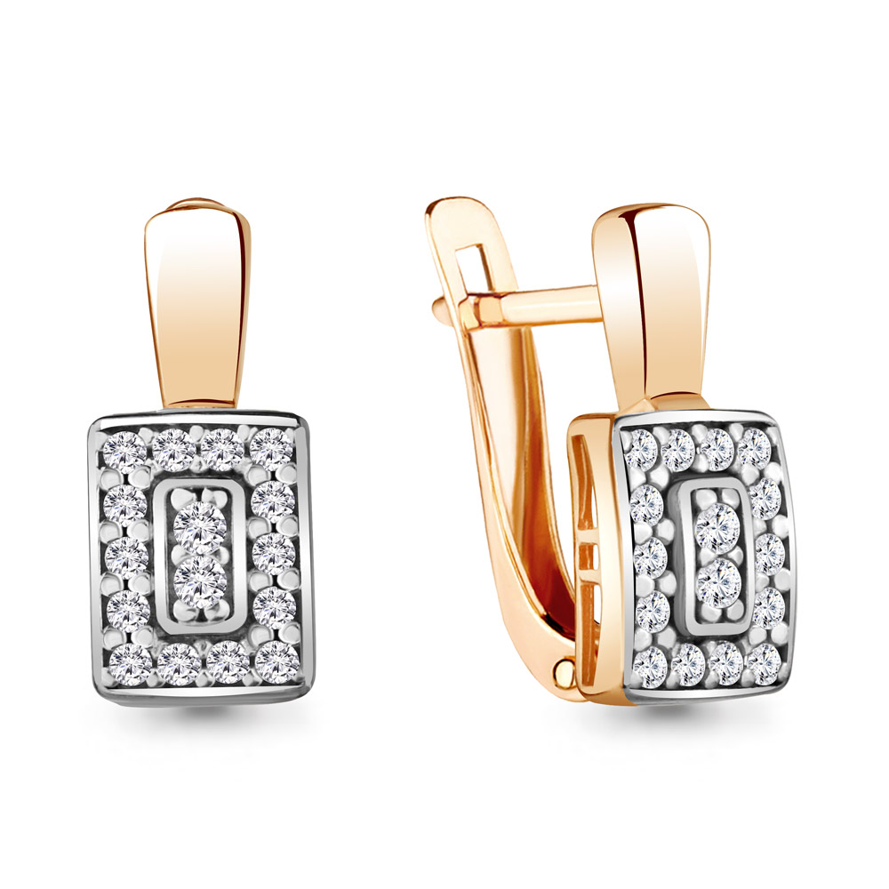 48391А Серьги из Золота с фианитами