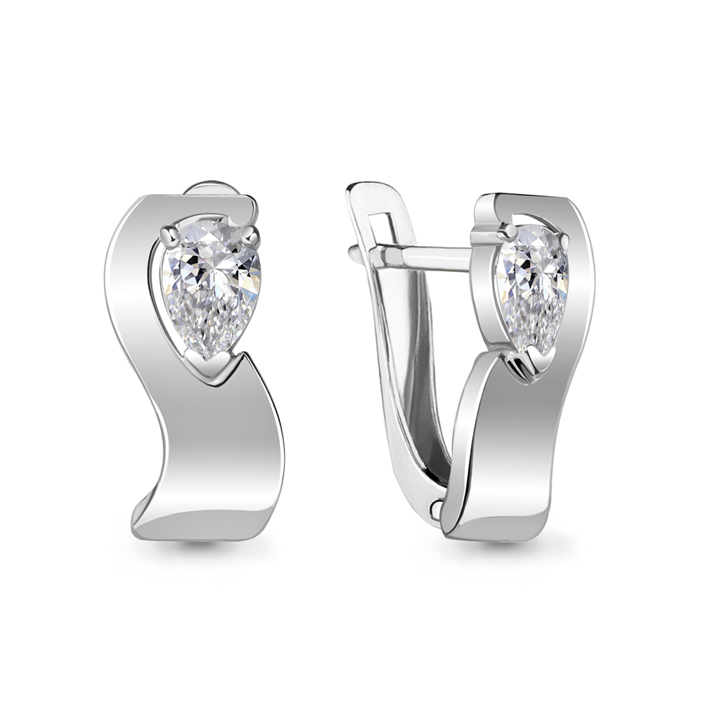 48457 Серьги из Серебра с фианитами