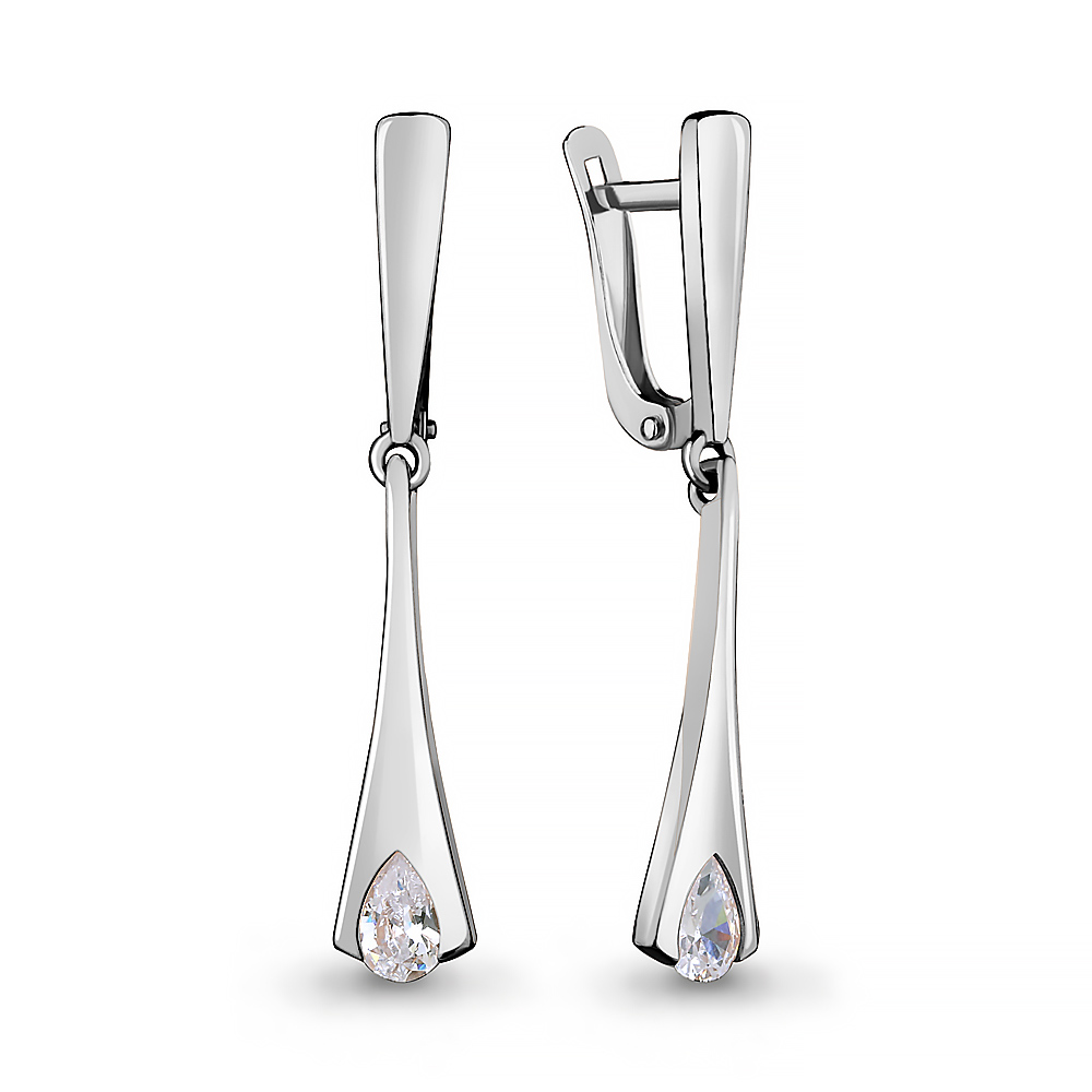 48459 Серьги из Серебра с фианитами