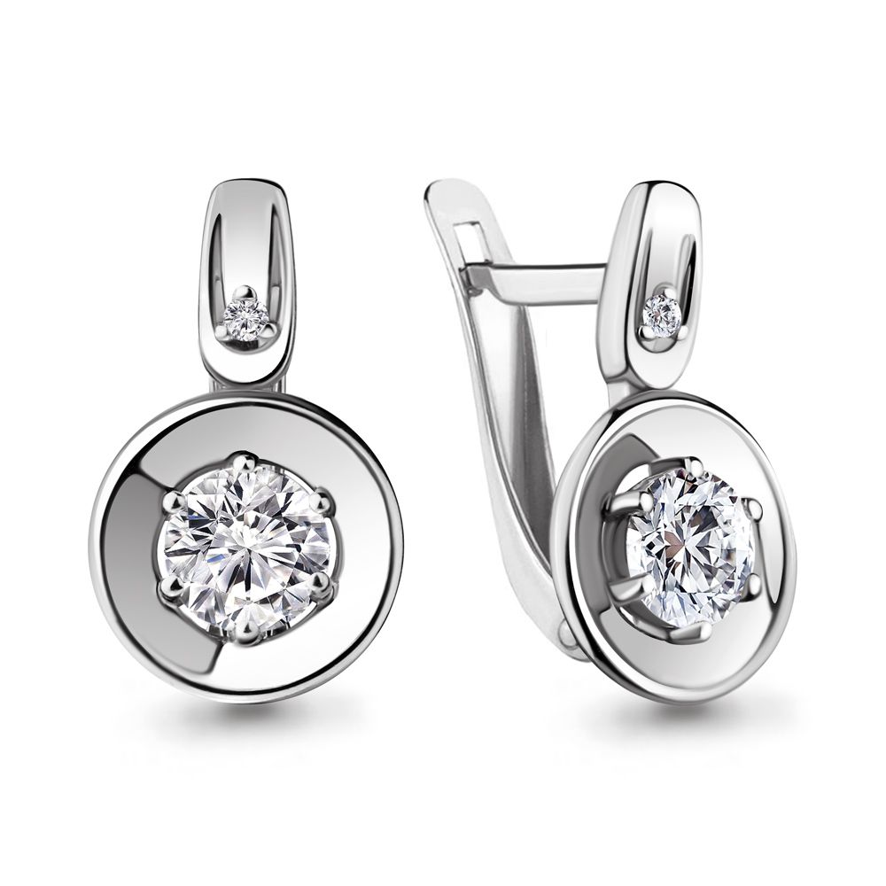 48482А Серьги из Серебра с фианитами