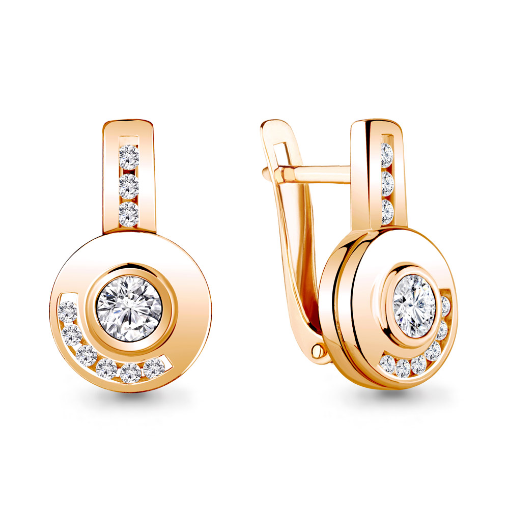 48506А Серьги из Золота с фианитами