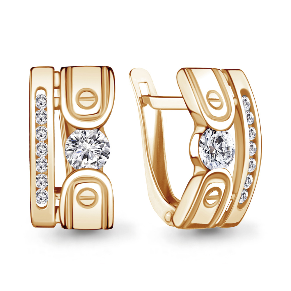 48510А Серьги из Золота с фианитами