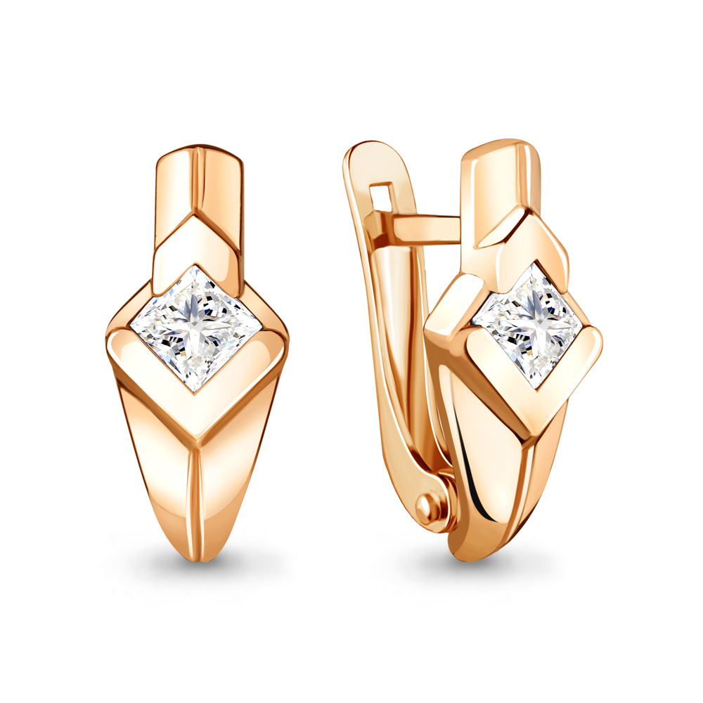 48517 Серьги из Золота с фианитами