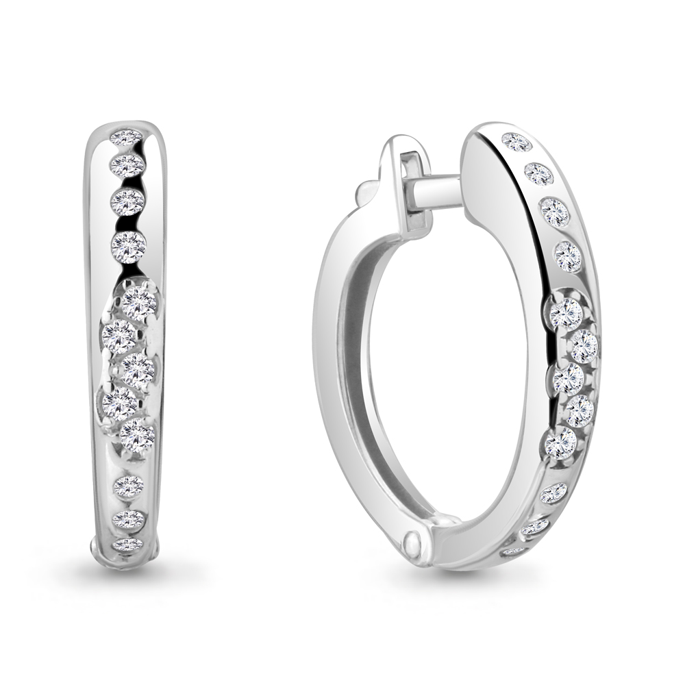 48547А Серьги из Серебра с фианитами