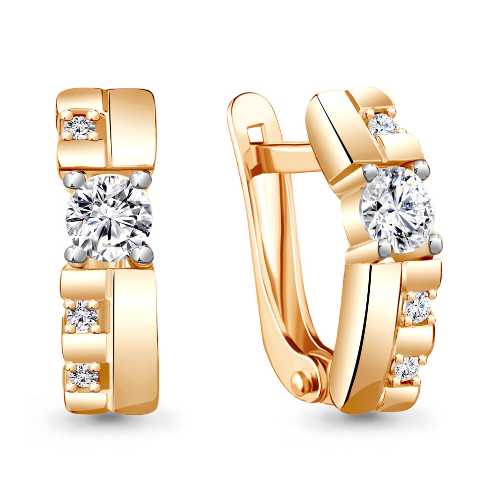 48615А Серьги из Золота с фианитами