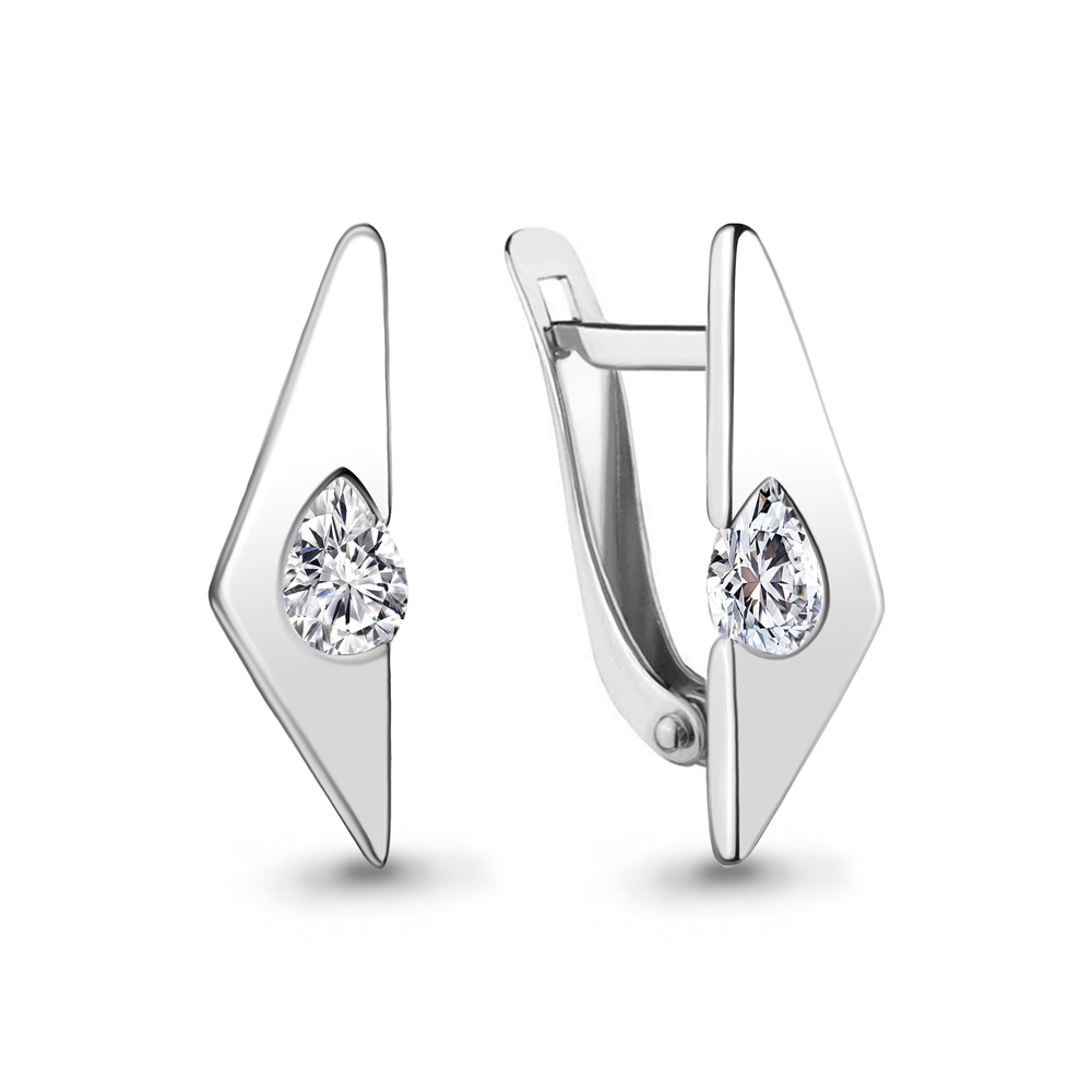 48619 Серьги из Серебра с фианитами