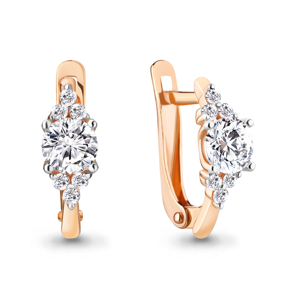 48782А Серьги из Золота с фианитами