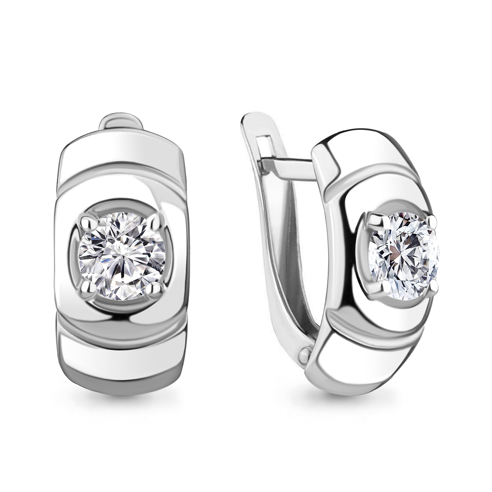 48916А Серьги из Серебра с фианитами