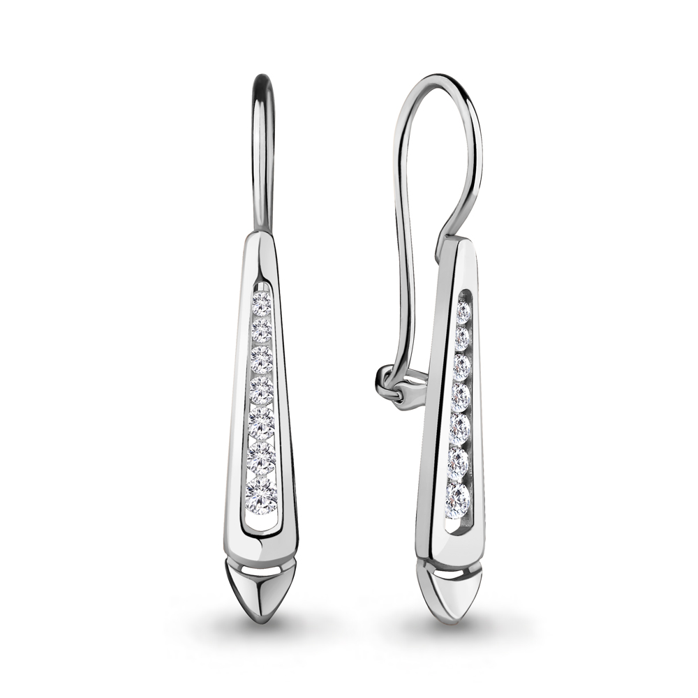 48951А Серьги из Серебра с фианитами