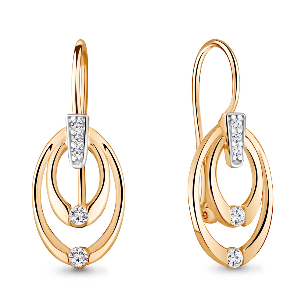 48956 Серьги из Золота с фианитами