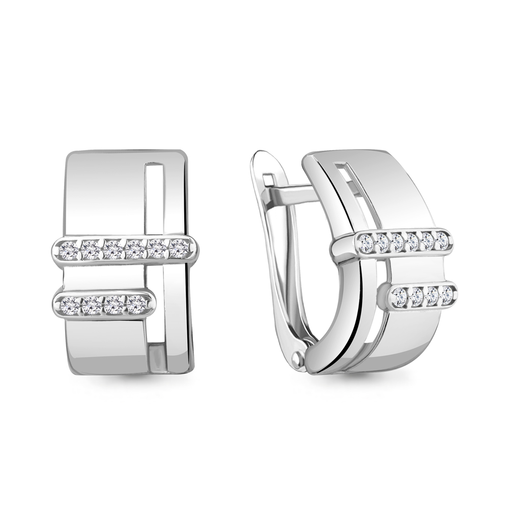 48962А Серьги из Серебра с фианитами