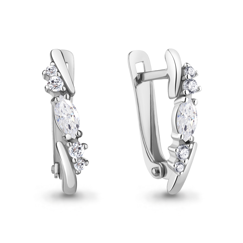 48984 Серьги из Серебра с фианитами