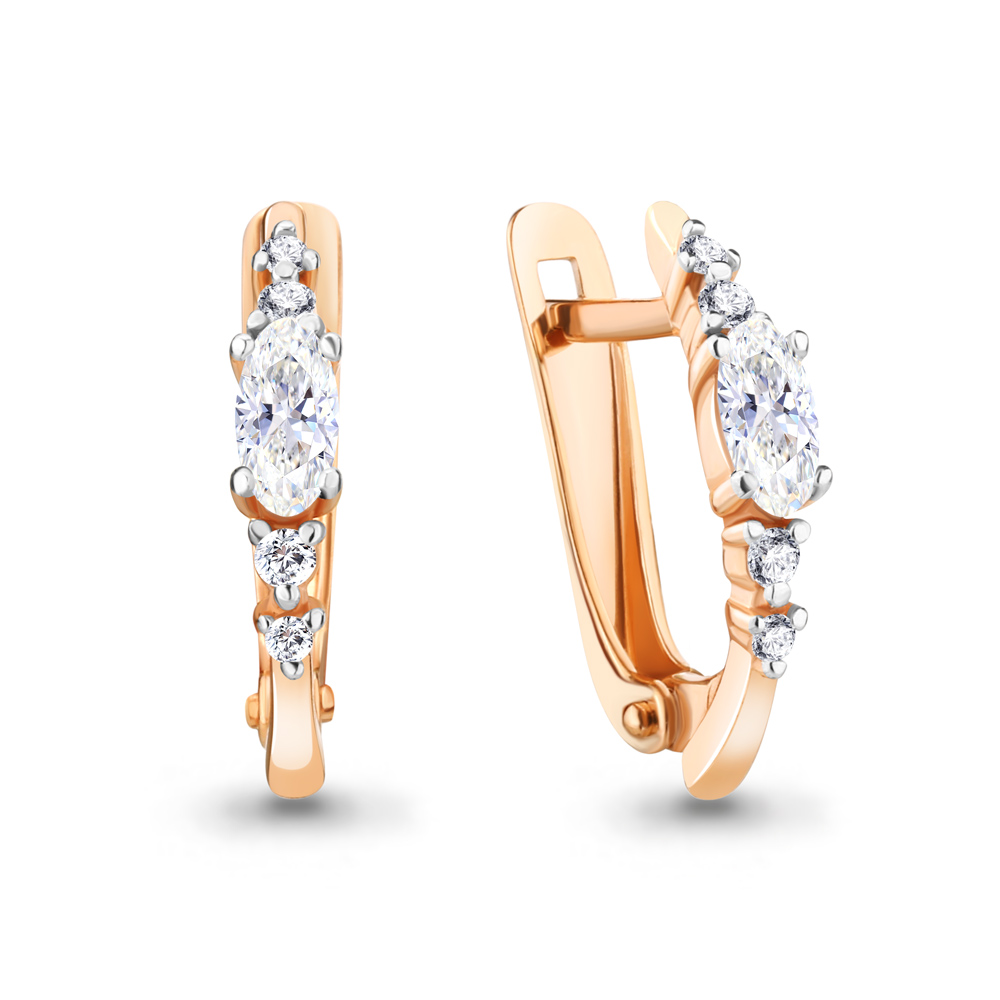 48992 Серьги из Золота с фианитами