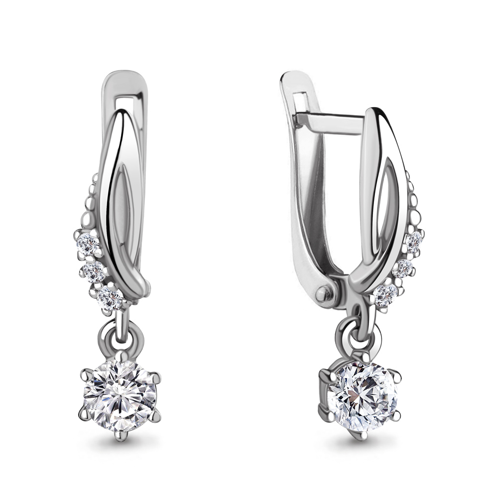 48993А Серьги из Серебра с фианитами