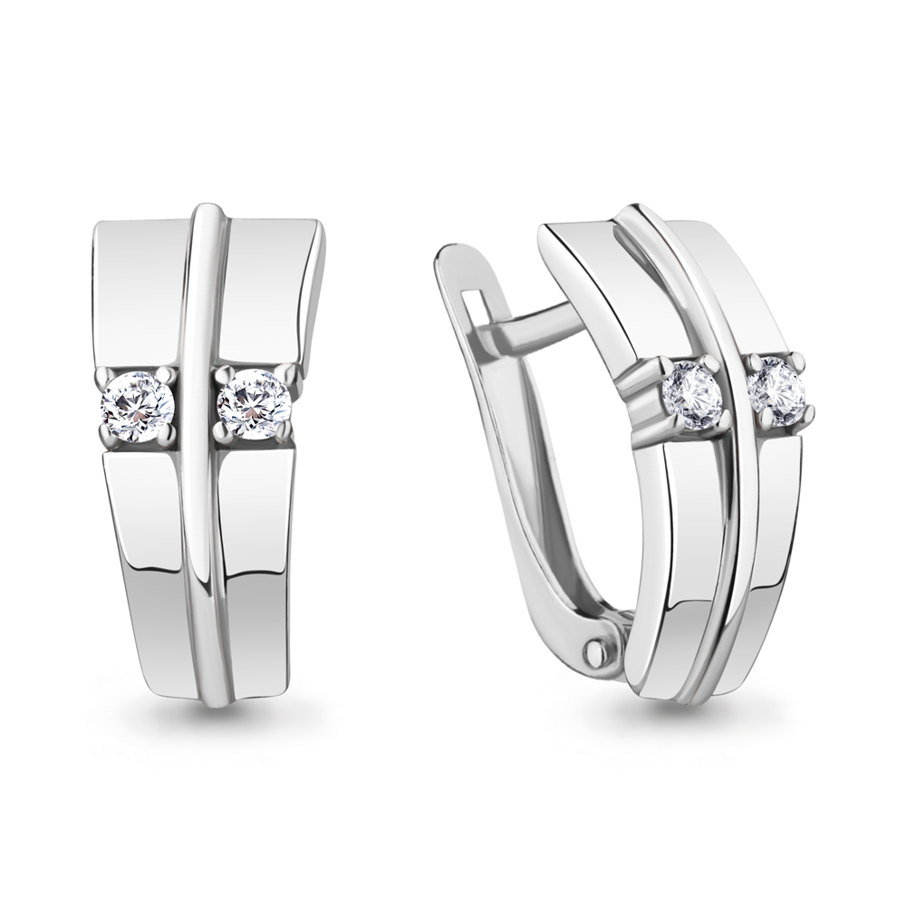49013А Серьги из Серебра с фианитами