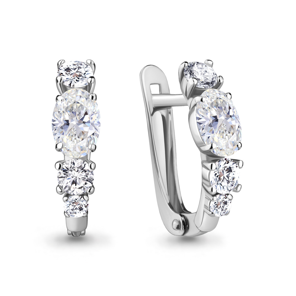 49044А Серьги из Серебра с фианитами
