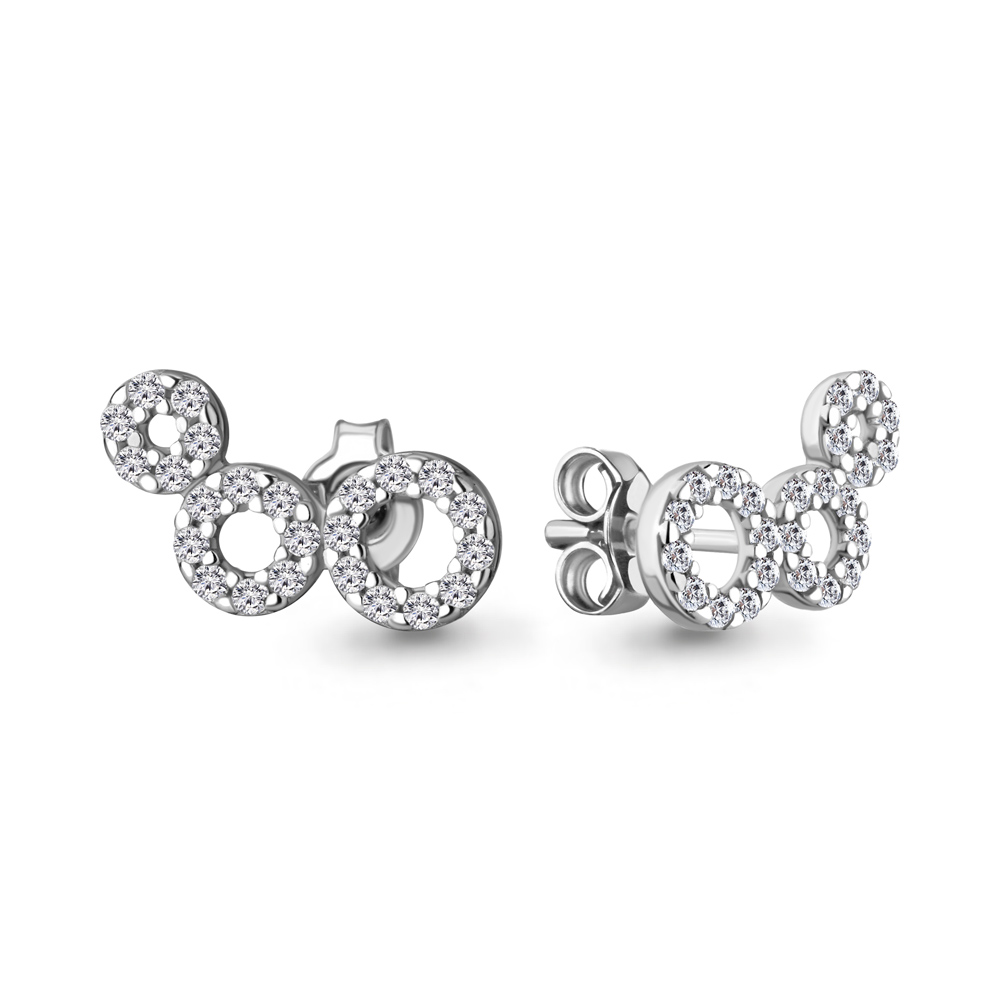 49071А Серьги из Серебра с фианитами