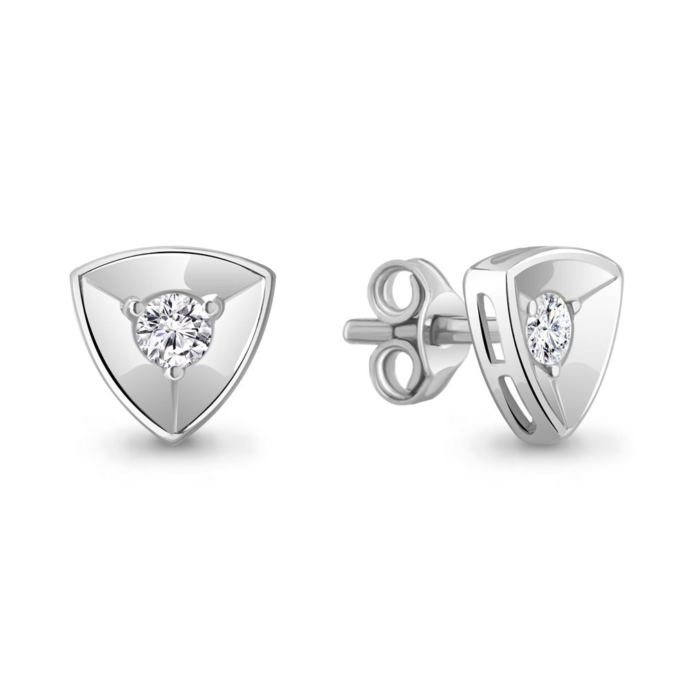 49075А Серьги из Серебра с фианитами
